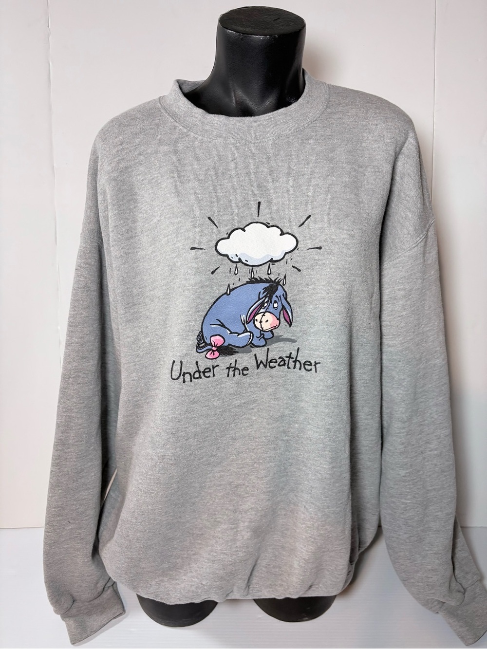 Disney Light Gray Eeyore 'Under the Weather' Sweatshirt